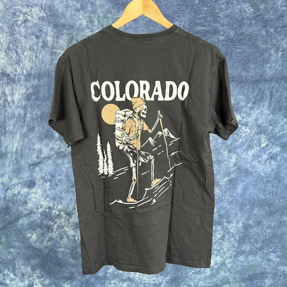 Colorado Skeleton Hiking Gray T-Shirt Sz M - Picture 1 of 4